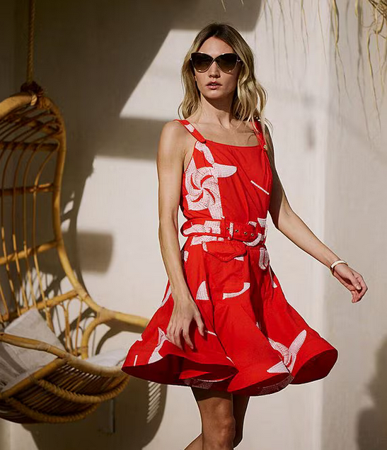 Alvia Embroidered Mini Dress
