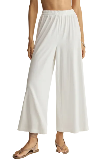 Scout Jersey Crop Flare Pant white