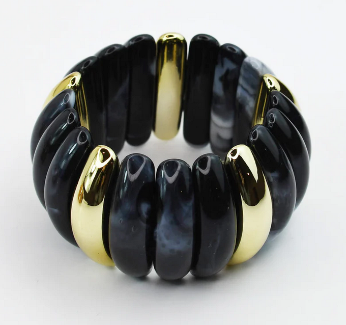 Radiance Glow Stretch Bracelet Black