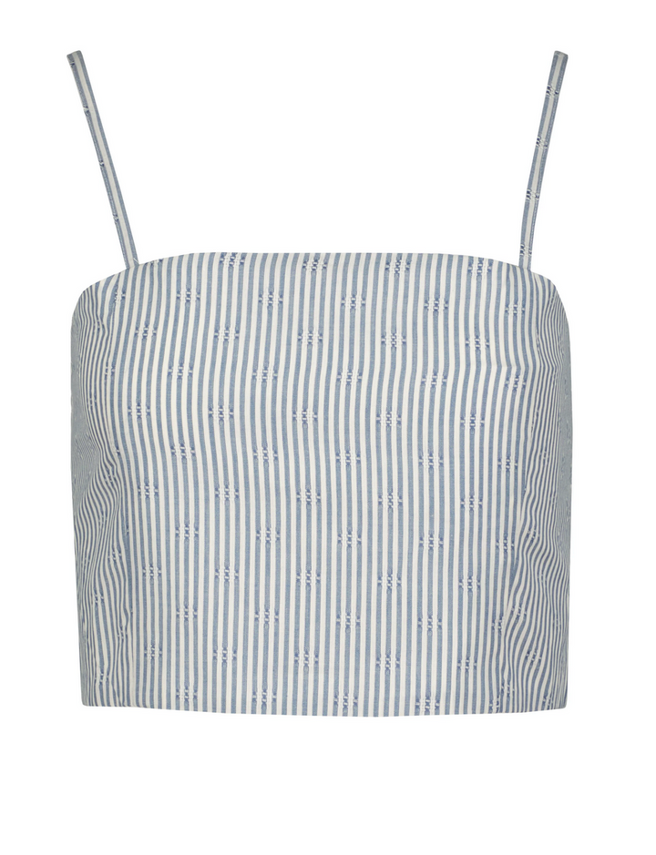 Sorrento Corset Top embroidered stripe