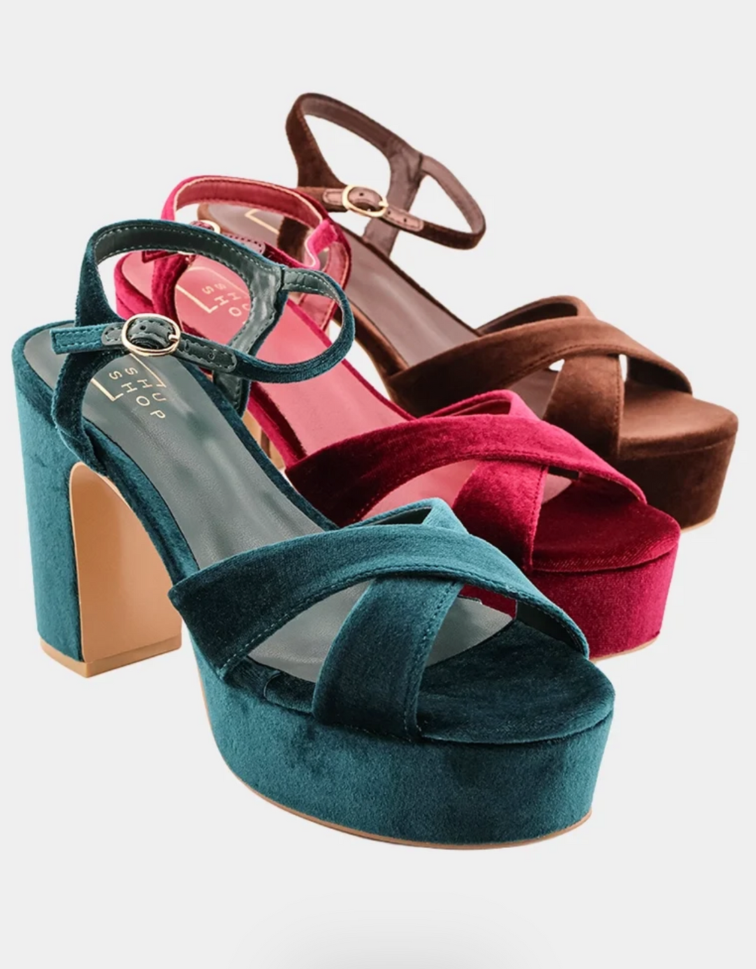 Gwen Velvet Heel