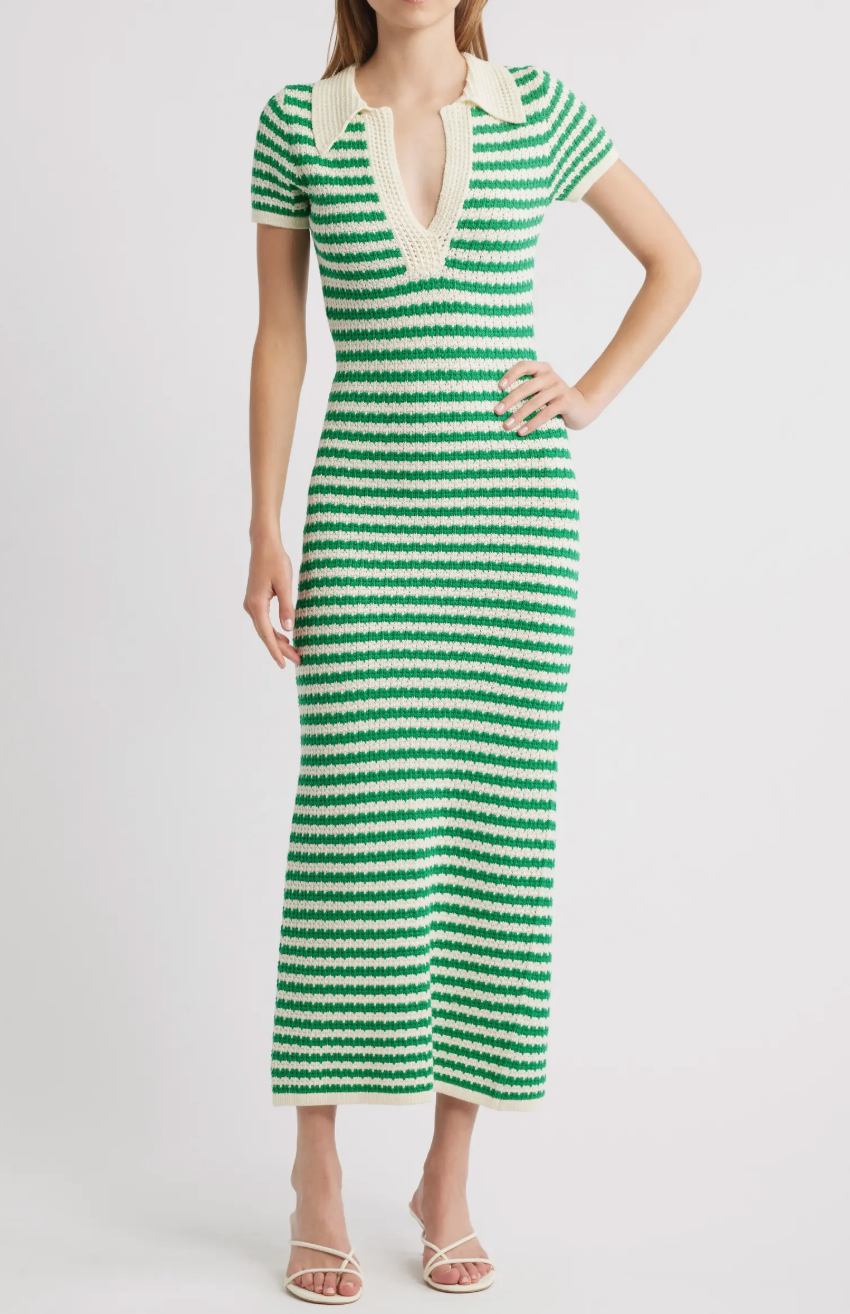Layla Striped Crochet Dress