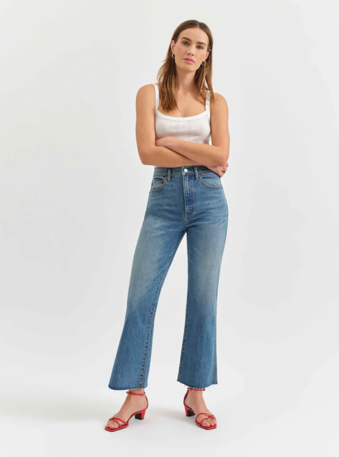 Soho Rawcut High Rise Ankle Flare