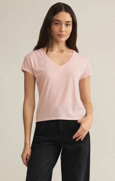 Modern V Neck Tee pink salt