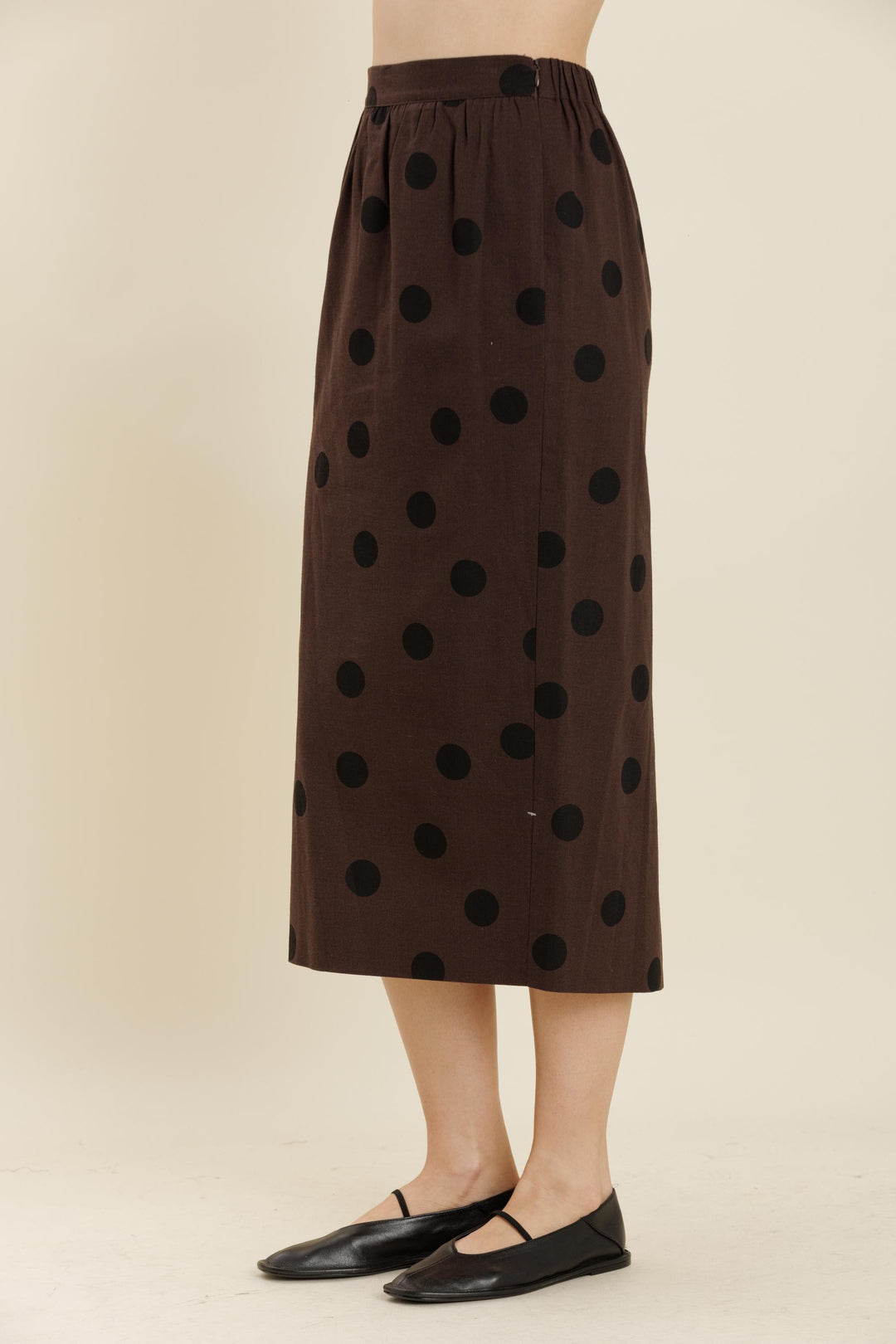 Dena Linen Midi Skirt w/ Slit