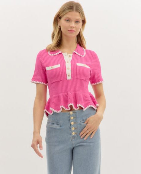 Chandler Ruffle Sweater