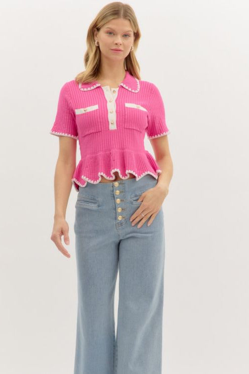 Chandler Ruffle Sweater