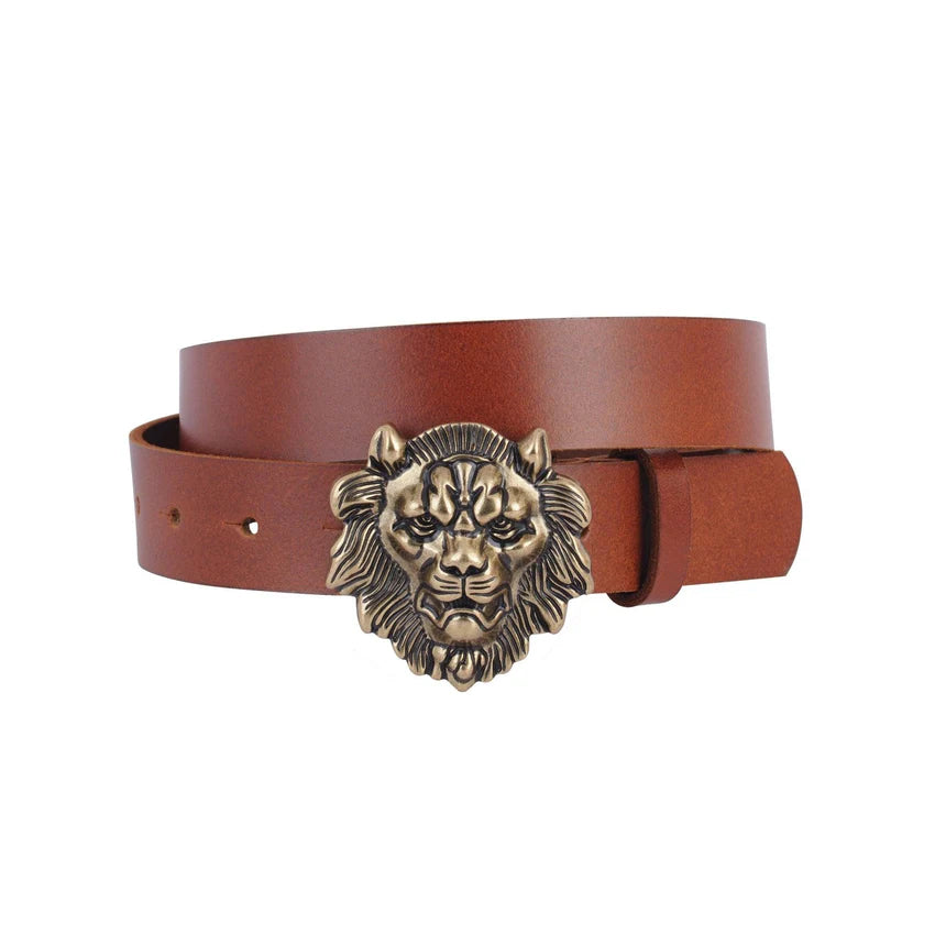 Lion Head Buckle Belt